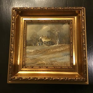Niet of onleesbaar gesigneerd - Twee miniatuur landschapjes. kopen? Bied vanaf 1!
