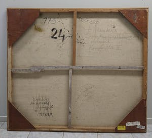 Jo Manders - 'Kompositie II' - Olieverf 1974 kopen? Bied vanaf 350!