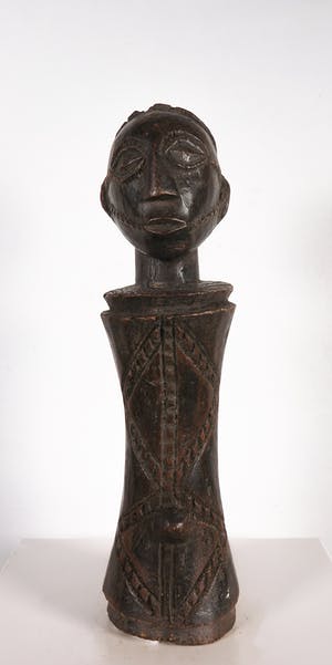 Tabwa - Houten Mpundu pop met navel en scarificaties kopen? Bied vanaf 1!