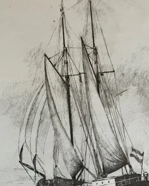 Bart Reindersma - Traditioneel schip op de 'De Zuiderzee'. kopen? Bied vanaf 35!