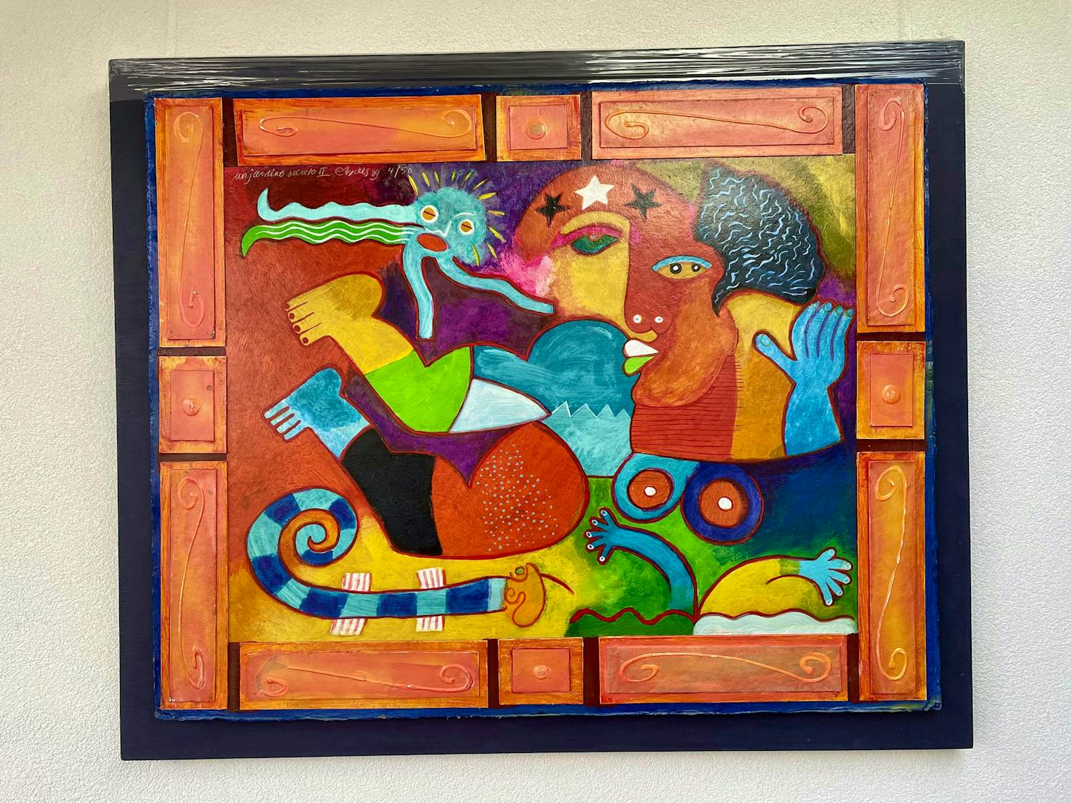 Clemens Briels - Handbewerkte zeefdruk Nr. 4 - Un jardiro secreto - op paneel kopen? Bied vanaf 300!