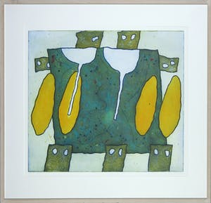 Lily Corver - Kleurenets, Zonder titel - Ingelijst kopen? Bied vanaf 35!
