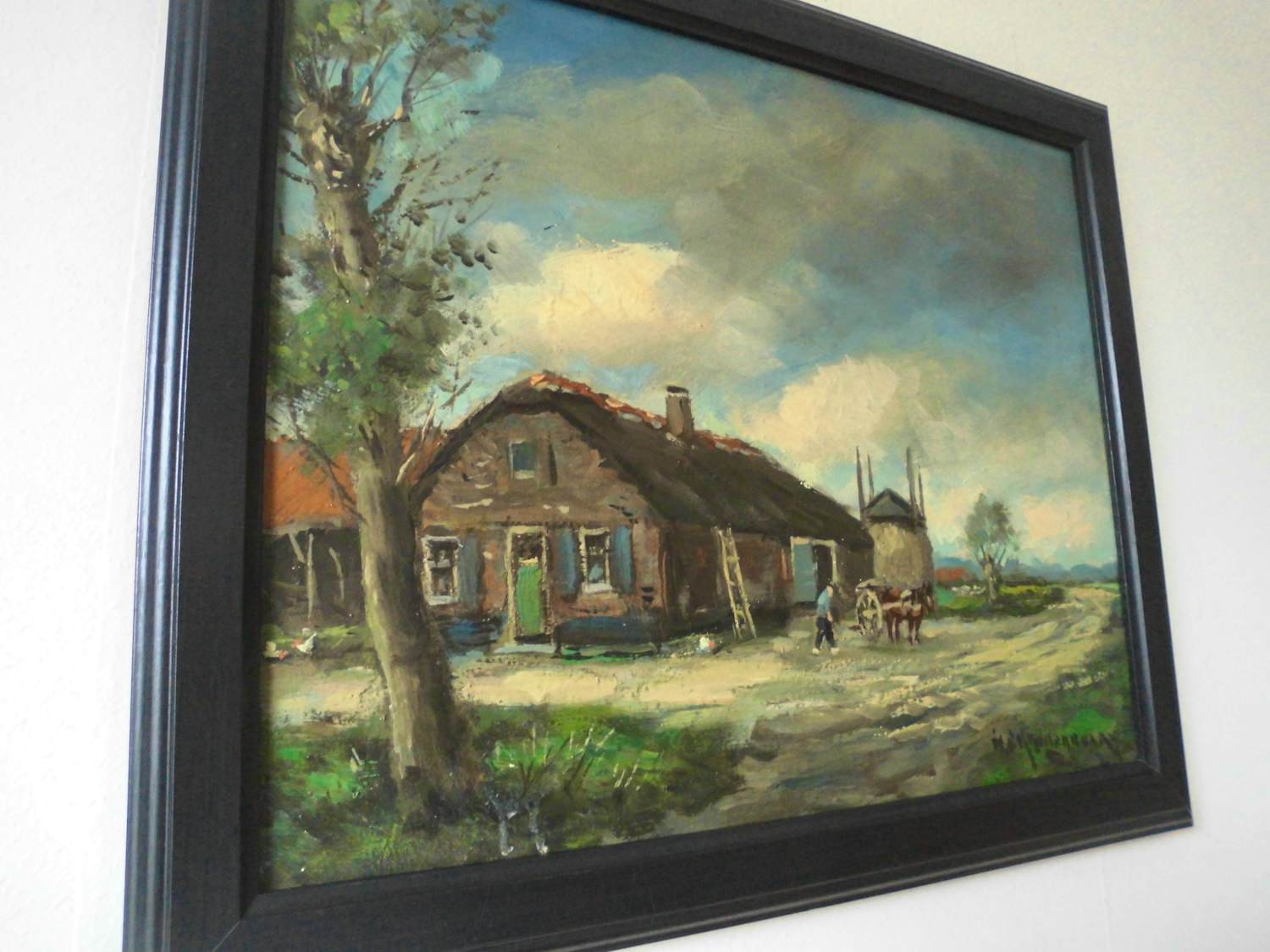 Buy Hendrik Cornelis Kranenburg - Olieverf - Boerderij op Platteland? Bid from 95!