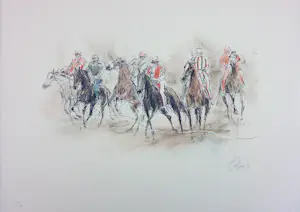 Piet Klaasse - Litho, Lot van 11 litho's muzikanten & paarden kaufen? Bieten Sie von 90!