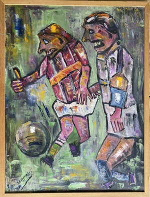 Niet of onleesbaar gesigneerd - J. Lagendijk - Voetballers kopen? Bied vanaf 1!