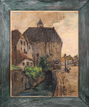 Henk van Leeuwen - Pastel op papier, Zonder titel - Ingelijst kopen? Bied vanaf 1!