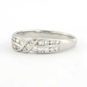 14k wit gouden ring met briljant geslepen diamant tot. 0.42ct – F/G - VS/SI kopen? Bied vanaf 480!