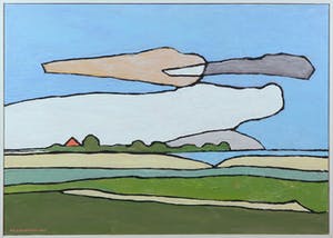 Paul Overhaus - Acryl op masoniet, Noord-Holland 4 - Ingelijst kopen? Bied vanaf 70!