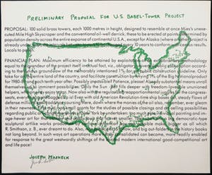 Joseph Masheck - Offset, Preliminary proposal for U.S. Babel-Tower Project kopen? Bied vanaf 40!