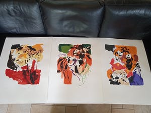 Marli Hommel - Drieluik zeefdruk Wildlife 1 & Wildlife 2 & Wildlife 3 kopen? Bied vanaf 500!