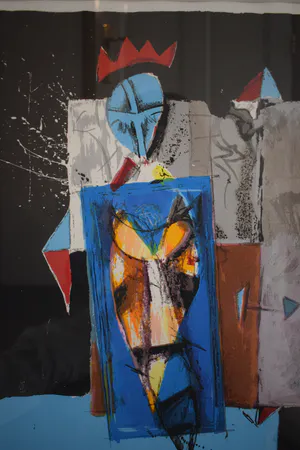 Cor de Jong - Zeefdruk - Verdeeld hart - Ingelijst kopen? Bied vanaf 75!