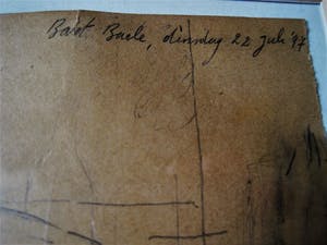 Bart Baele - Eigenzinnig Belgisch kunstenaar "Mijn kamer met slapende Kat" potloodtekening kopen? Bied vanaf 1!