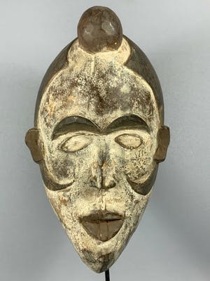 Igbo - 200503 - Tribal Used African IGBO Mask - Nigeria. kopen? Bied vanaf 35!