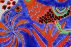 Corneille - Aardewerken schaal, l'Arbre Rouge (Groot!) kopen? Bied vanaf 500!