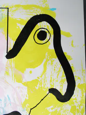 Kamagurka - groot uniek werk, acryl en inkt - On his way to a bad cartoon kopen? Bied vanaf 2600!