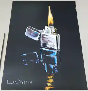 Cornelius Völker - Feuerzeug, Offsetdruck, 2011, handsigniert kaufen? Bieten Sie von 20!