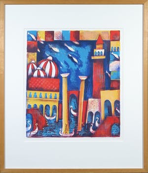 Marianne Aulman - Litho, Atlantis XXV - Ingelijst kopen? Bied vanaf 1!