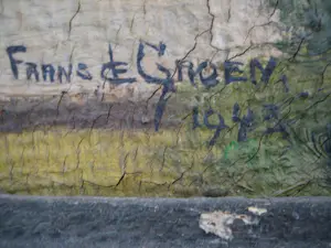 Frans de Groen - Frans de Groen "Alpenlandschap met kerktoren" olieverf op jute 1943 kopen? Bied vanaf 150!