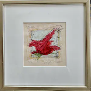 Richard Smeets - 2 zeefdrukken Rozen, ingelijst en gesigneerd kopen? Bied vanaf 50!