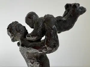 Frank Letterie - Bronzen sculptuur | 'Moeder en kind' | 1989 kopen? Bied vanaf 375!