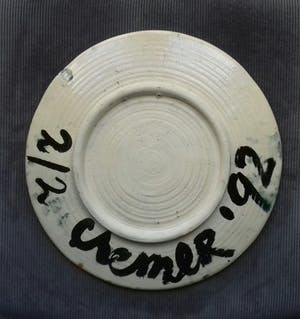 Jan Cremer - Prachtige set van twee hand-beschilderde borden uit 1992 kopen? Bied vanaf 850!