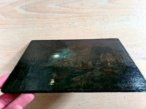 Niet of onleesbaar gesigneerd - Landschap bij nacht/Maanlicht kopen? Bied vanaf 1!