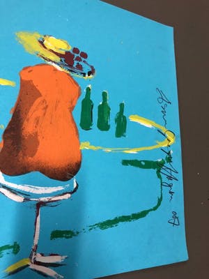 Espen Hagen - Gr Zeefdruk SIX LADIES AT THE BLUE BAR Hand gesigneerd kopen? Bied vanaf 50!