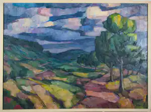 Harmen Klaas Post - Olieverf op board, Duits Landschap - Ingelijst verkauft für € 190!