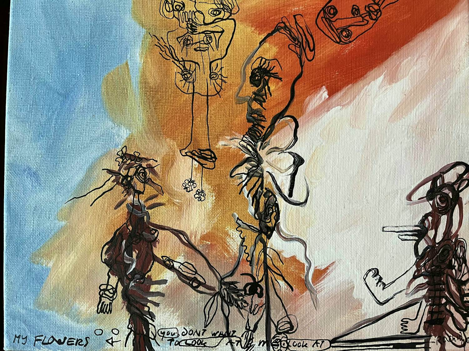 Rachid Ben Ali - DON’T LOOK AT ME, LOOK AT MY FLOWERS verkocht voor € 200!