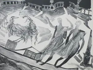 Wim Beuning - De vloeden van Phoenix - Litho kopen? Bied vanaf 50!