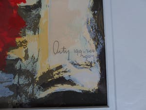 Arty Grimm - Zeefdruk, abstracte compositie kopen? Bied vanaf 30!