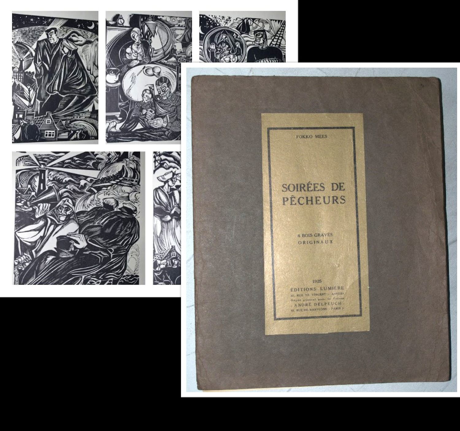 Fokko Mees - 5 houtgravures 1925, in genummerde map verkocht voor € 45!