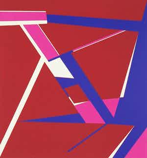 Philippe Morisson - Zeefdruk, Z.T. Abstract-geometrische compositie verkocht voor € 35!