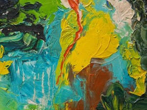 Niet of onleesbaar gesigneerd - Abstract kleurrijk werk kopen? Bied vanaf 1!