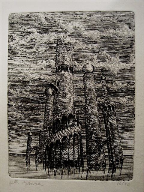 Peter Jansen - Zeer kleine oplage (16/20) Ets "Lucht Kasteel" gesigneerd  kopen? Bied vanaf 1!