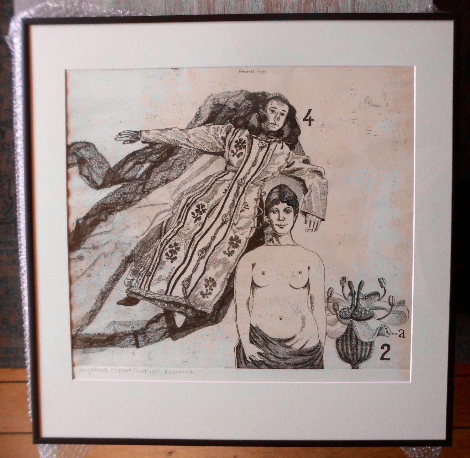 Herman Berserik - grote ets - 1971 verkocht voor € 80!