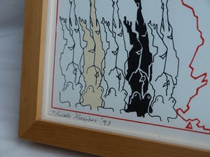 Guido Ancion - Ingelijste zeefdruk , “Naakte vrouwen” – Loodskado 1994 kopen? Bied vanaf 35!