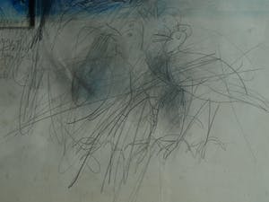 Aart van den IJssel - Gemengde techniek , Mijn Tuin – ingelijst – 1977 kopen? Bied vanaf 50!