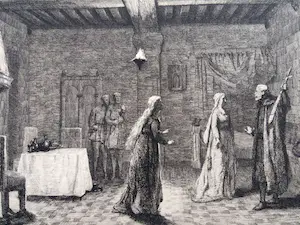 Jacob Taanman - Het Kasteel Zaenden – begin 12e eeuw [ets onafgewerkte staat 1875] kopen? Bied vanaf 95!