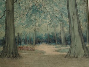 Heertje van Doornik - Aquarel, “Bos” - gesigneerd & ingelijst – ca 1920 kopen? Bied vanaf 50!