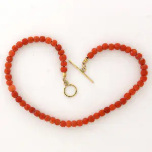 14k gouden slot aan een koralen armband - 21.5 cm kopen? Bied vanaf 100!