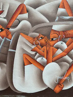 Jean Bruno Louisius - Zonder titel, figuren, gesigneerd kopen? Bied vanaf 50!