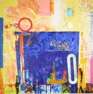 Jos Verwiel - Zeefdruk, Zonder titel verkocht voor € 1!