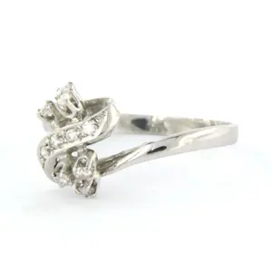 14k witgouden ring bezet met briljant geslepen diamant tot. 0,25ct kopen? Bied vanaf 325!