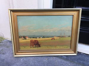 Baldur Nielsen-Edwin - C4421D - Koe en paard in landschap kopen? Bied vanaf 150!