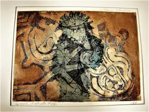 Kees Okx - Bijzondere kleine oplage (5 ex) jaren 60 handgekleurde ETS "Blauwe schaduw" kopen? Bied vanaf 48!