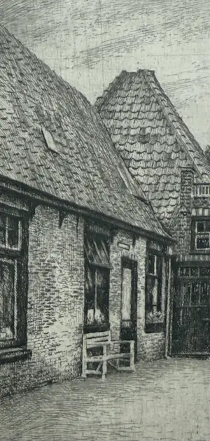 Maarten Langbroek - handgesigneerde ets | 'Texel - Oosterend' (INGELIJST) kopen? Bied vanaf 10!