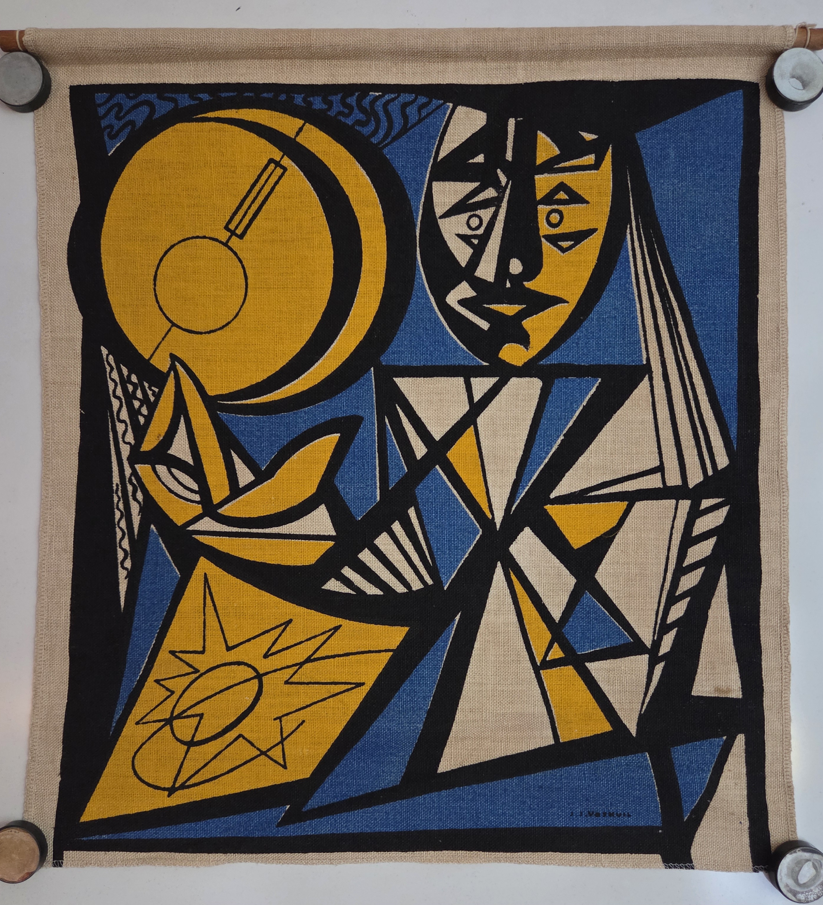 Johan Jacob Voskuil - Figuren. Druk op textiel kopen? Bied vanaf 69!