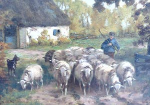 Martinus Josephus Nefkens - Herder met schapen kopen? Bied vanaf 180!