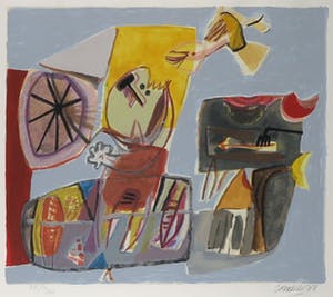 Corneille - Zeefdruk, Child with toys - Ingelijst kopen? Bied vanaf 250!